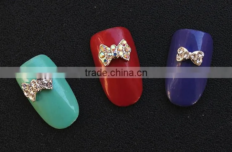 New arrival crown bow knot flower skull designs 3D nail art jewelry