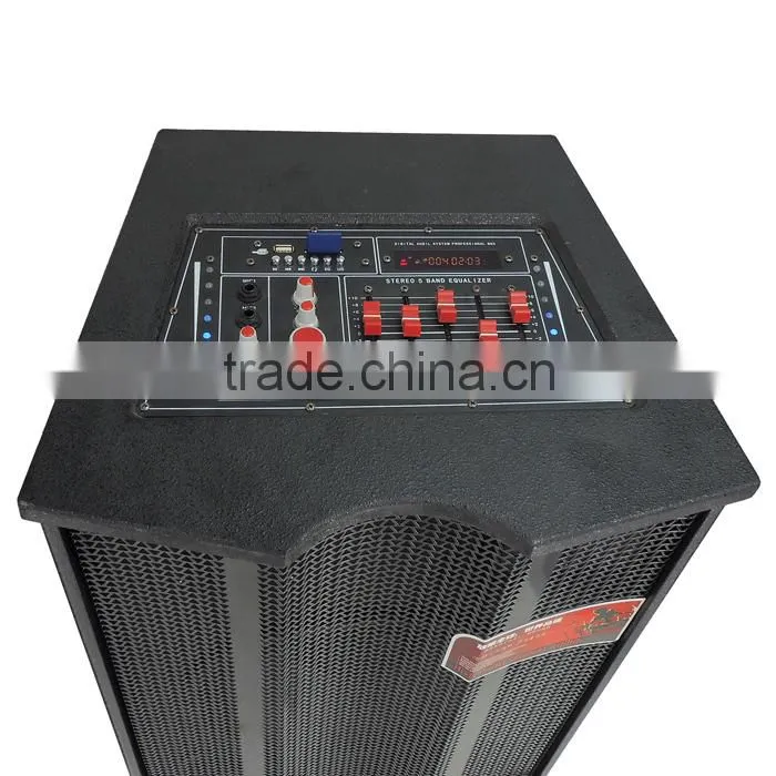 Supply all kinds of size active stage wooden speaker