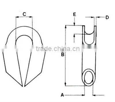 With/Without Gusset Wire Rope Tube Thimble