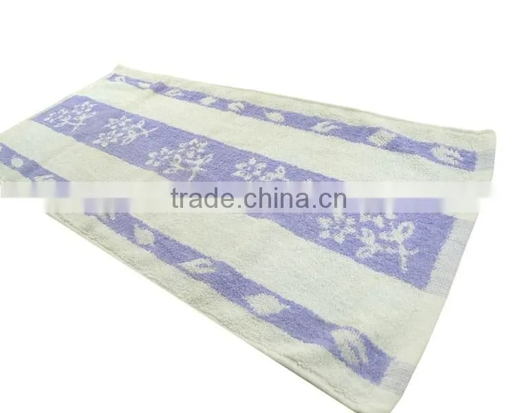 Fresh Leaf Pattern Cotton Jacquard Hand Towel