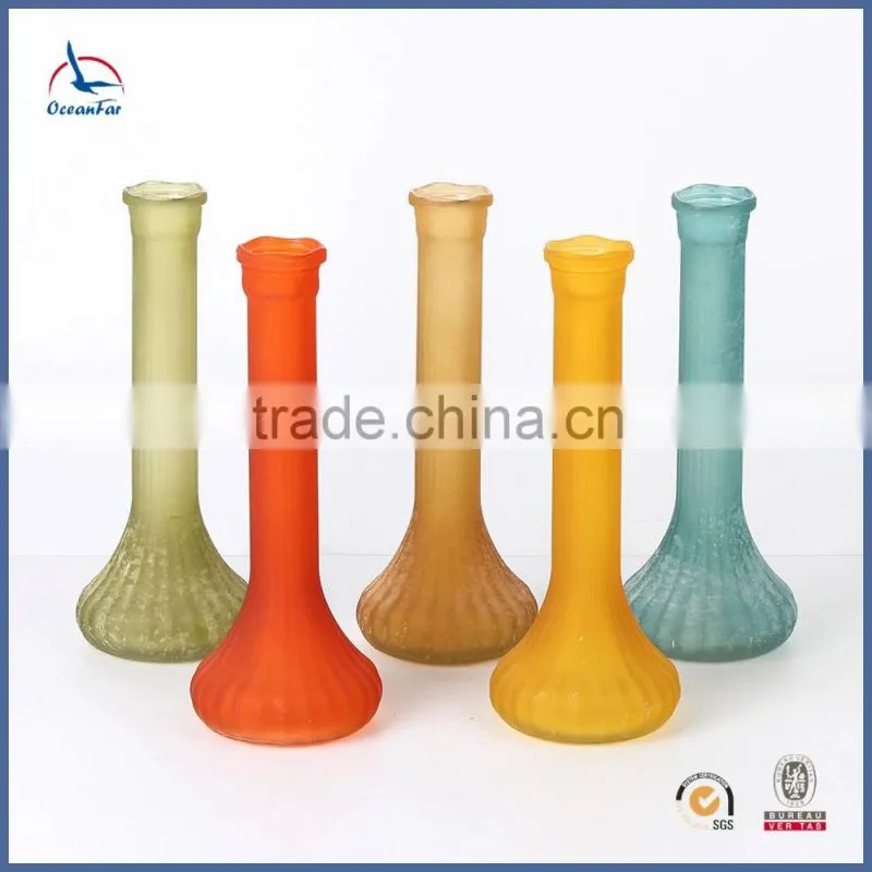 Hot Selling Decorative Flower Glass Vase Recycled China Flower Vase