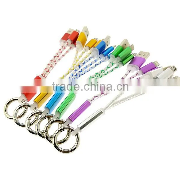 Colorful 2 in 1 micro usb data cable, micro usb cable bulk for Samsung charge