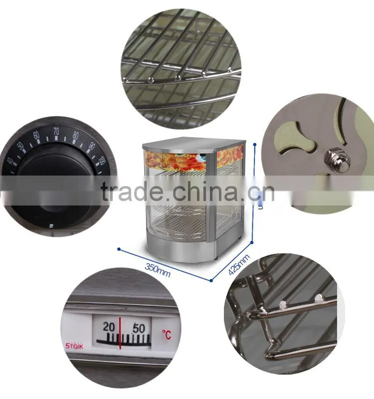 CI-1P Hot sell pie warmer/food warmer showcase /pie display warmer showcase commercial 3 layers