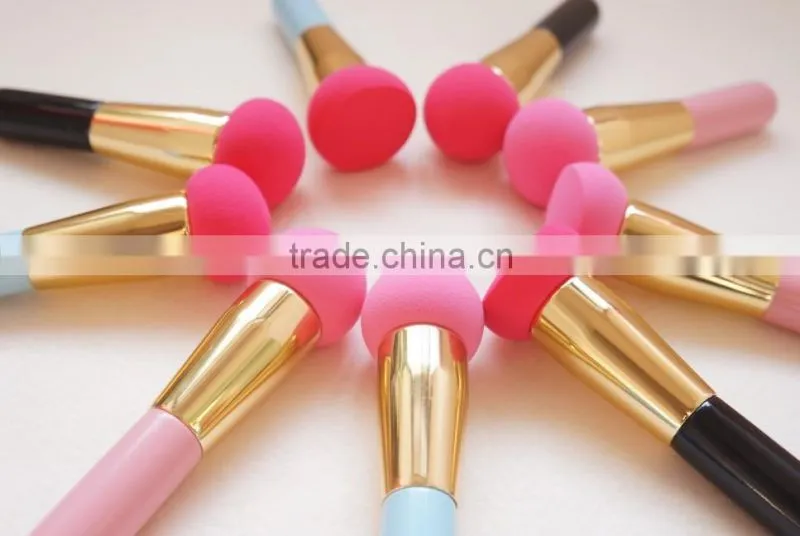 Mini Portable Aluminum Ferrule Makeup Sponge