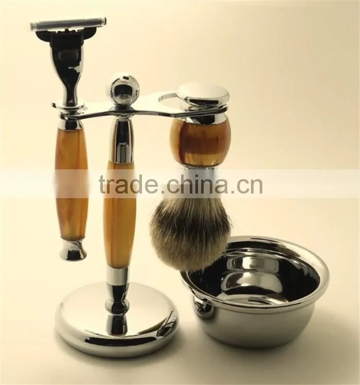 Private Label Safety Razors Badger Hair Shaving Kits Wholesale