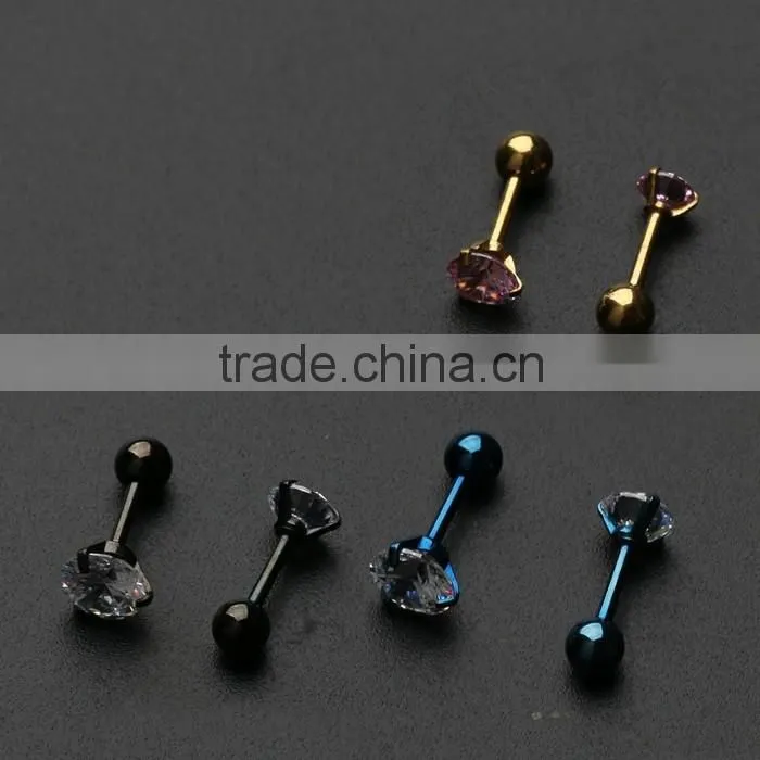 Piercing Jewelry 2016 Surgical Steel Ball Cartilage Custom Made Stud Earring