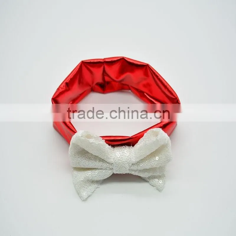 Women Girl Bride Boho sequin bowknot Headband/ baby accessories