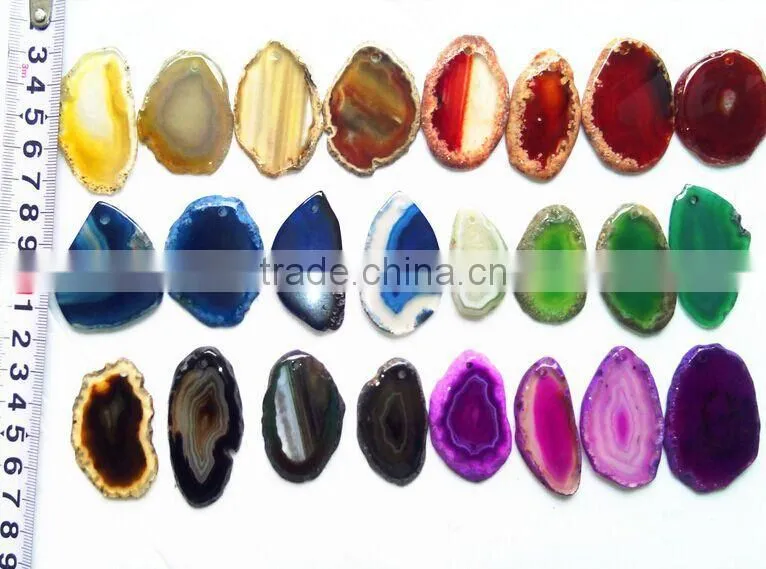 wholesale cutting rainbow agate slices for pendant
