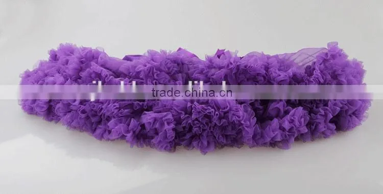 Purple Ruffled Fluffy Tutu Skirt With Bow