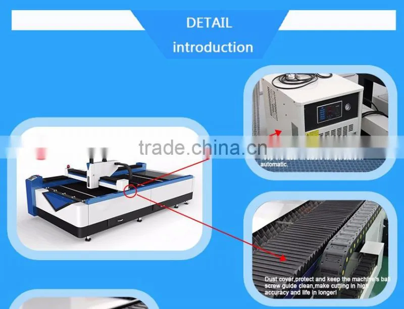 stainless steel/carbon steel/mild metal sheet 300w 500w fiber laser cutting machine