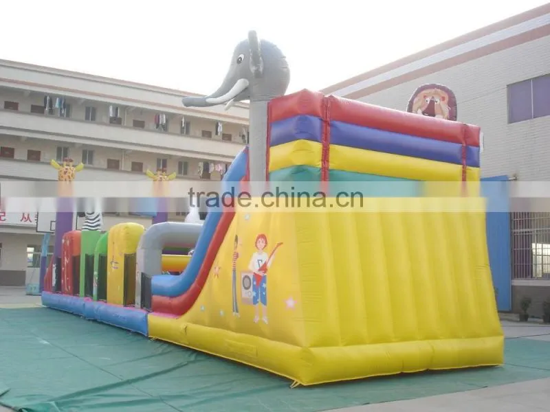 Commercial outdoor inflatable bouncer /inflatable slide bouncer /giant inflatable obstacle bouncer