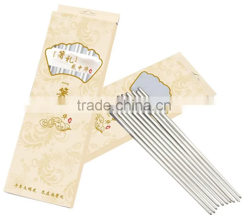 Hot sale promotional ceramic handle stainless steel chopsticks