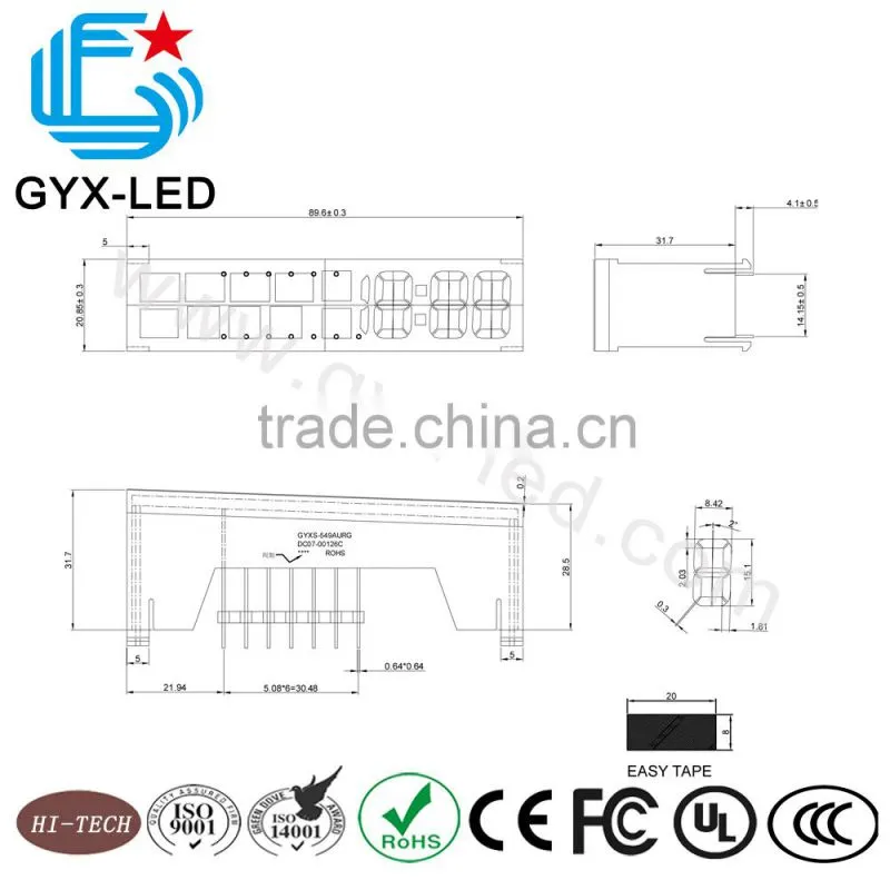 Good reliability green color Custom Samsung Washing machine module digital LED display