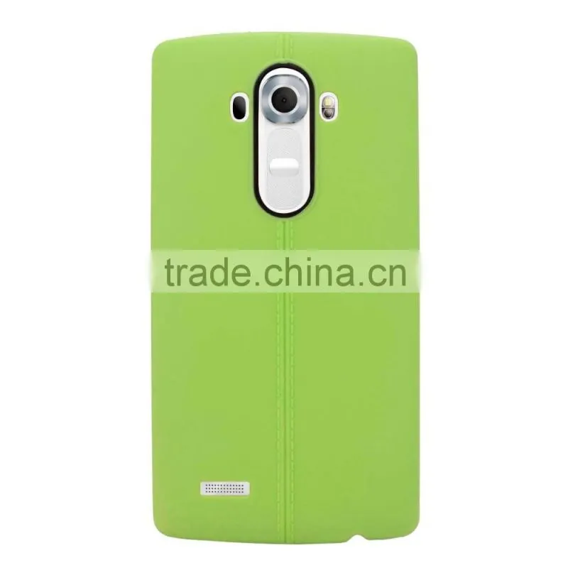 Alibaba express mobile phone soft TPU leather pattern finish case for LG G4 back cover