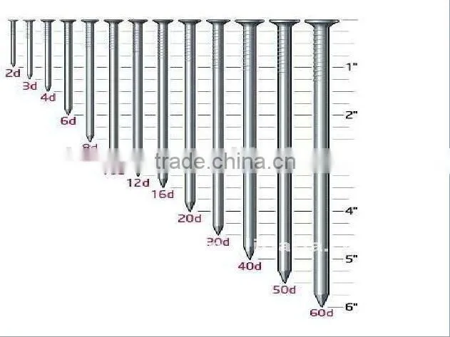 bright common iron nails manufacture in hebei