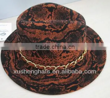 best selling men's printing wool felt fedora hat