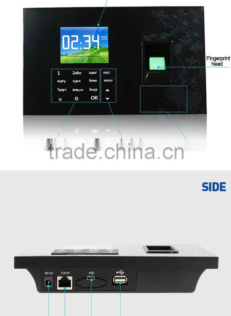 biometric fingerprint terminal time attendance with free fingerprint time attendance software