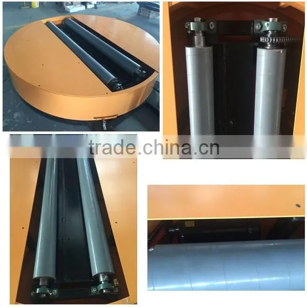 None woven roll fabric roll wrapping machine for paper mill roll