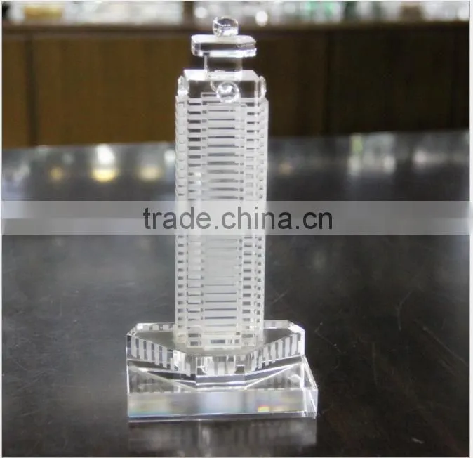Hot sale crystal building Professional custom crystal model tower