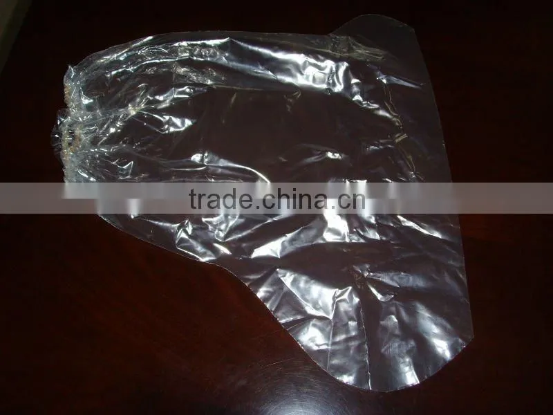 Green disposable CPE boots cover