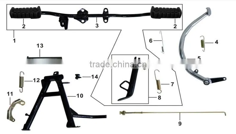Popular and new model body set step assy pedal comp. for AT110