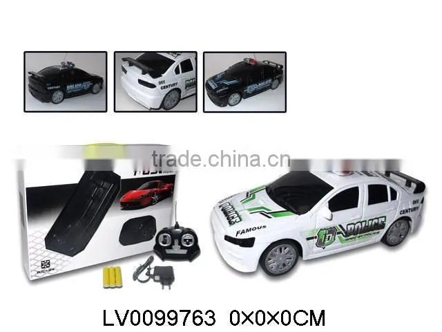 plastic 1:24 scale 4 channel rc police car toys