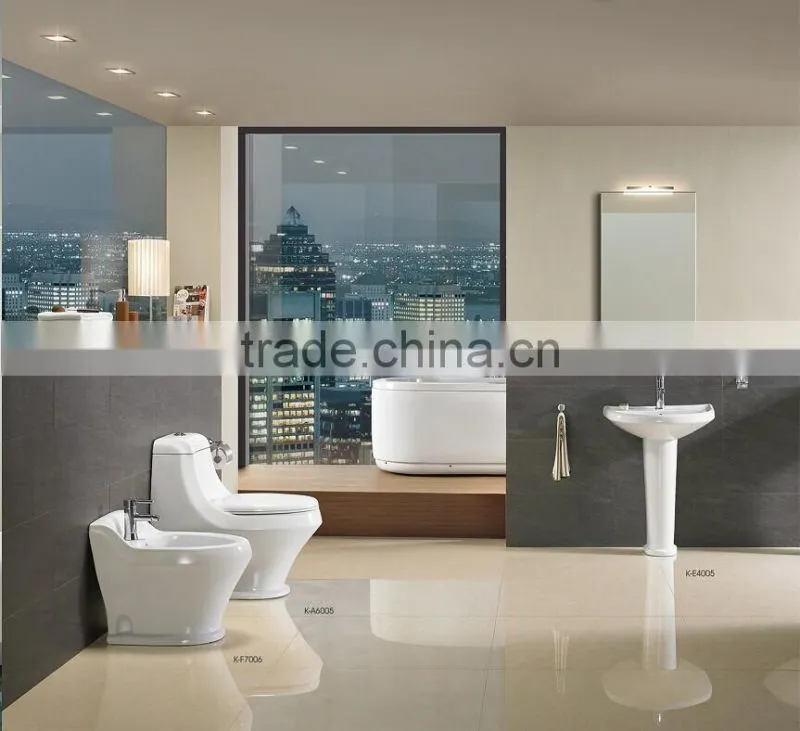 Bathroom closet washdown one piece wc toilet size