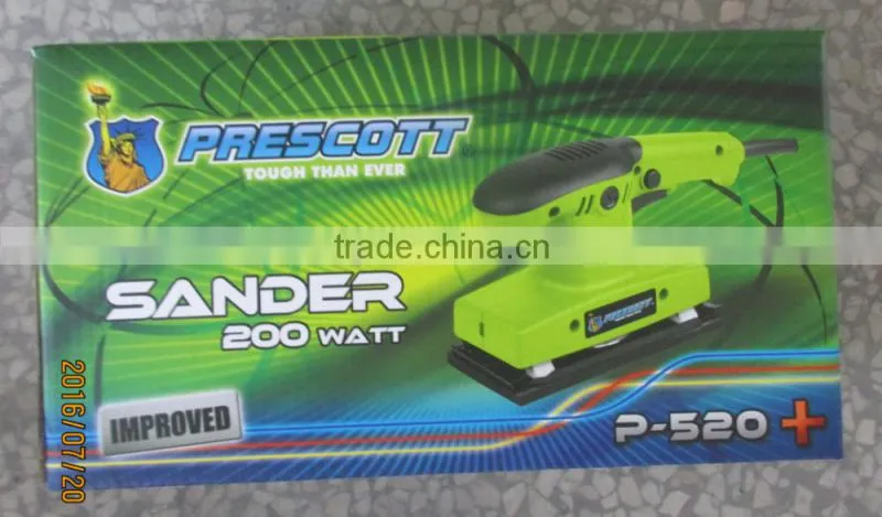 China prescott 280W 220V-240V 92*185mm electric palm sander