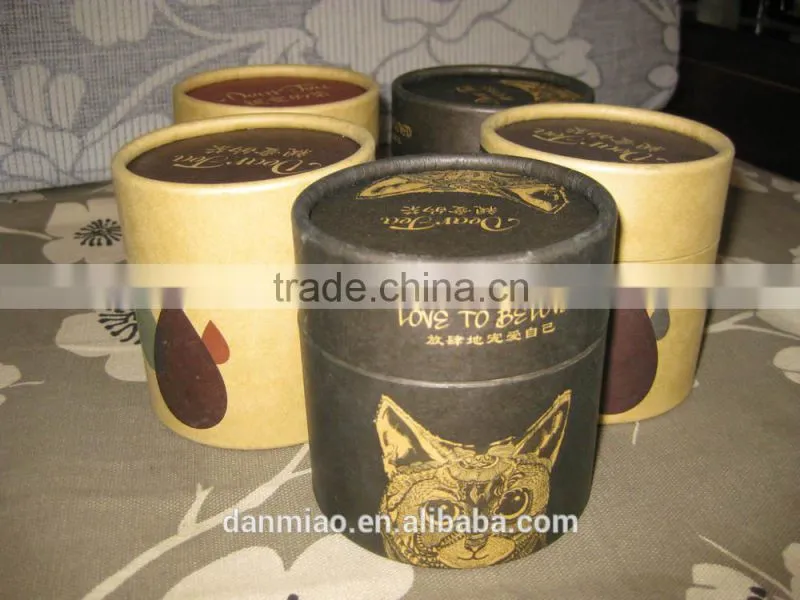 Paper Cardboard Strong Tube for Tea Packaging With Lid