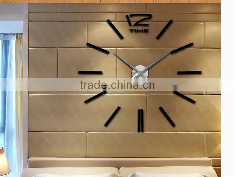 120cm diameter 3D EVA Wall Sticker Clock Promotion Gift Modern Design Art Clock!