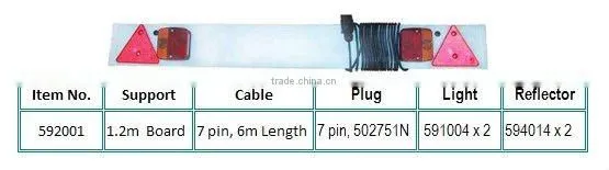 1.2m Reflector 7 Pin Plug Trailer Light Board