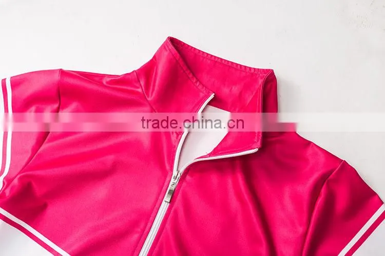 fashion sublimation slim fit Full-Zip Womens Training Top