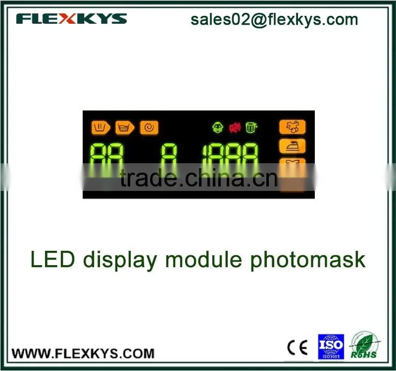 Light-tight black PC film used on LED display module for washing machine
