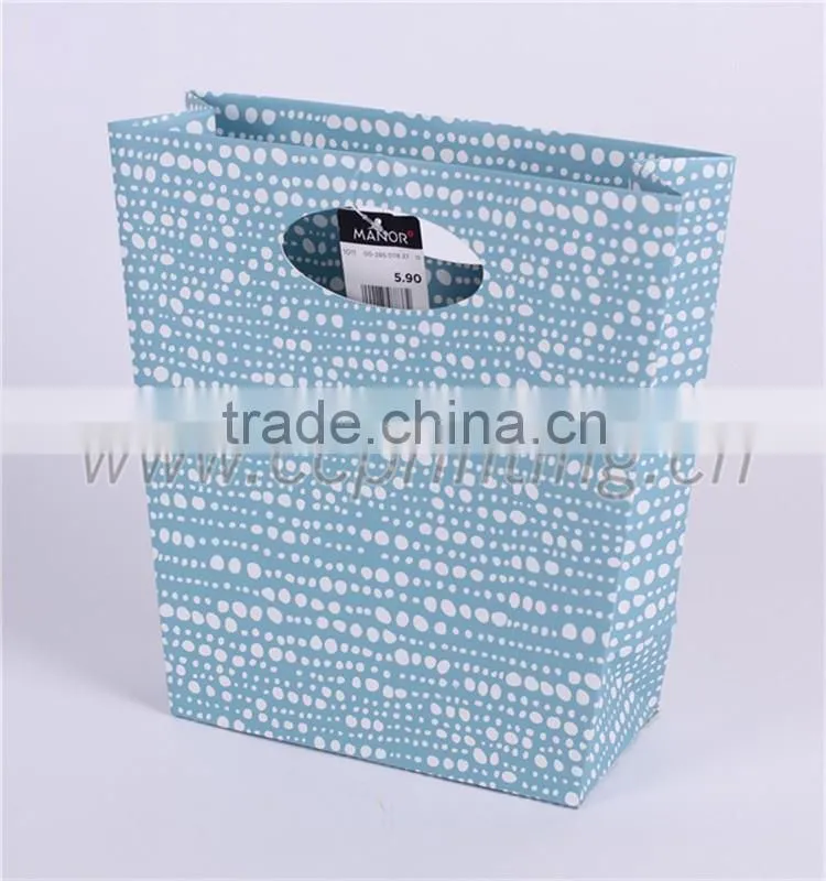 Custom Handle Printed Paper Shopping Bag With Logo Design