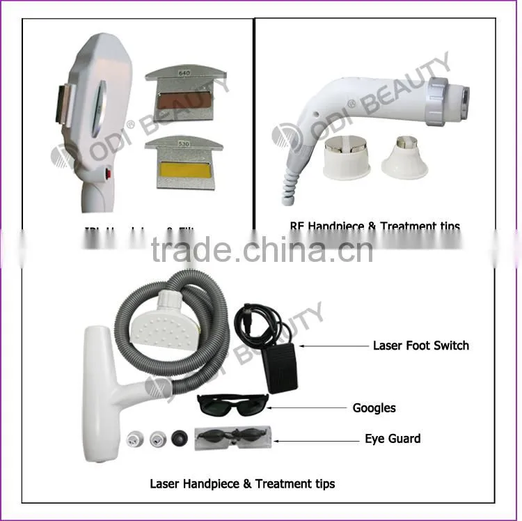 Hot selling multifunction spa machine 4 in 1 RF SHR ipl lazer OD-IRL10A