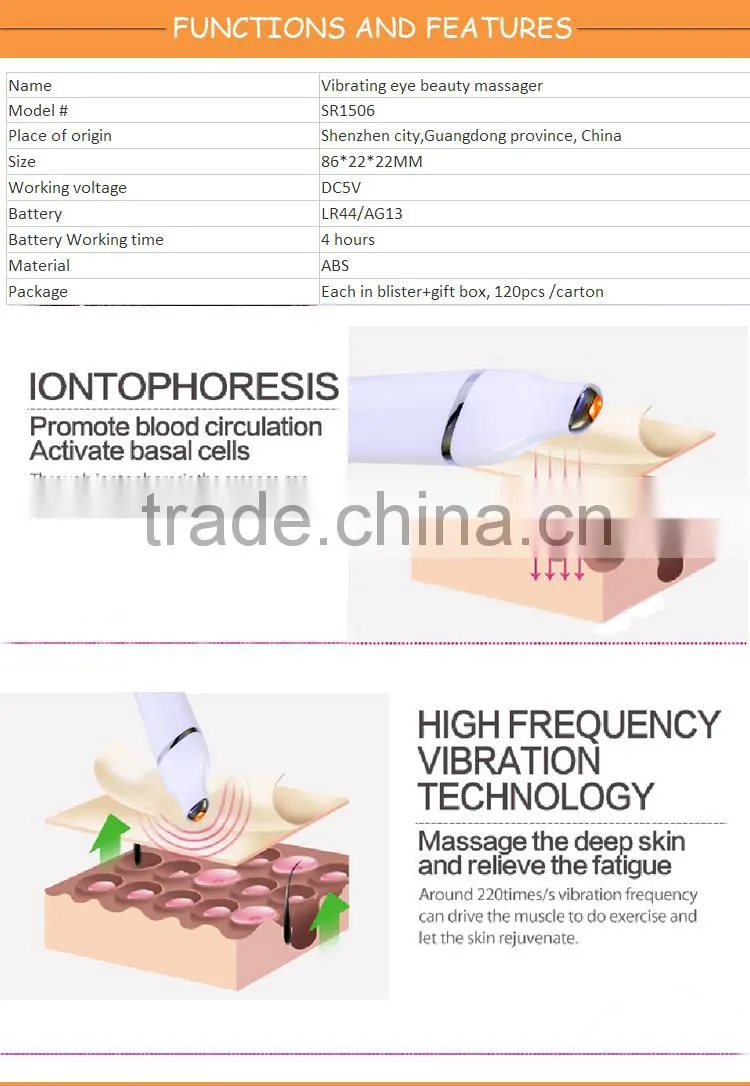 Wholesale portable inductive eye micro vibration massage device