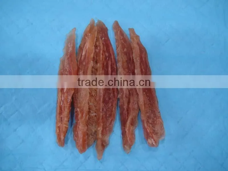 screwed chicken slice dog treats food/twist chicken strips pet snacks