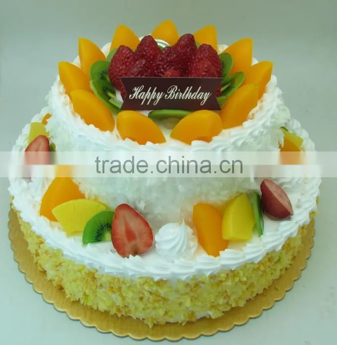 2014 NEW 3D simulation birthday cake for wedding party display/Artificial birthday cake for home decoration