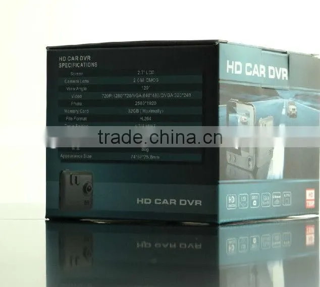 HD Car recording 720p dvr car recorder with g-sensor (factory directly)