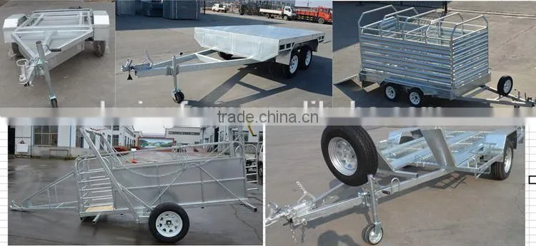 Galvanized box trailer with mesh cage for sale