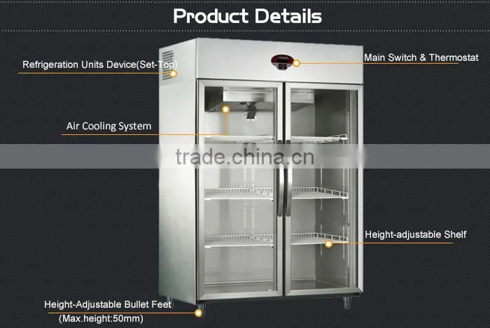 Glass Door Commercial Soft Drink Display Refrigerator/Upright Glass Door Refrigerator/Stainless Steel Glass Door Refrigerator