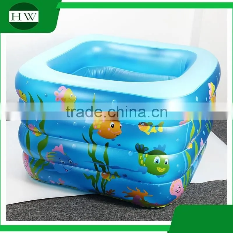 colorful large baby inflatable square swimming pool