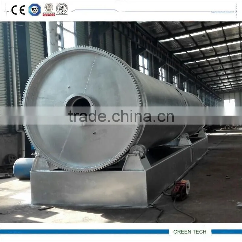 auato feeding semi-continuous waste recycling plant making pyrolysis oil