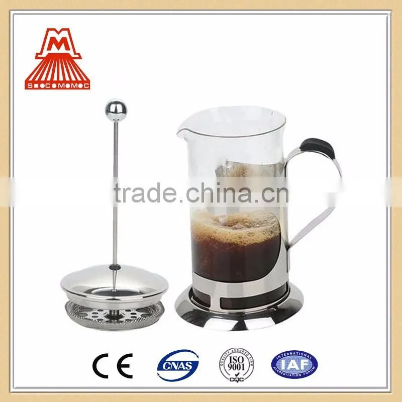 Quality products W124-CP058 Stainless Steel glass French Press Coffee Tea Maker