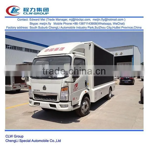 Howo 100 Hp 4*2 type P10 LED truck mounted led sign