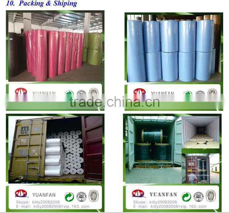 15 years of quality assurance Very high quality pp nonwoven fabrics