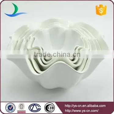 Wholesale white kitchen customized refrigerated ceramic fruit bowl