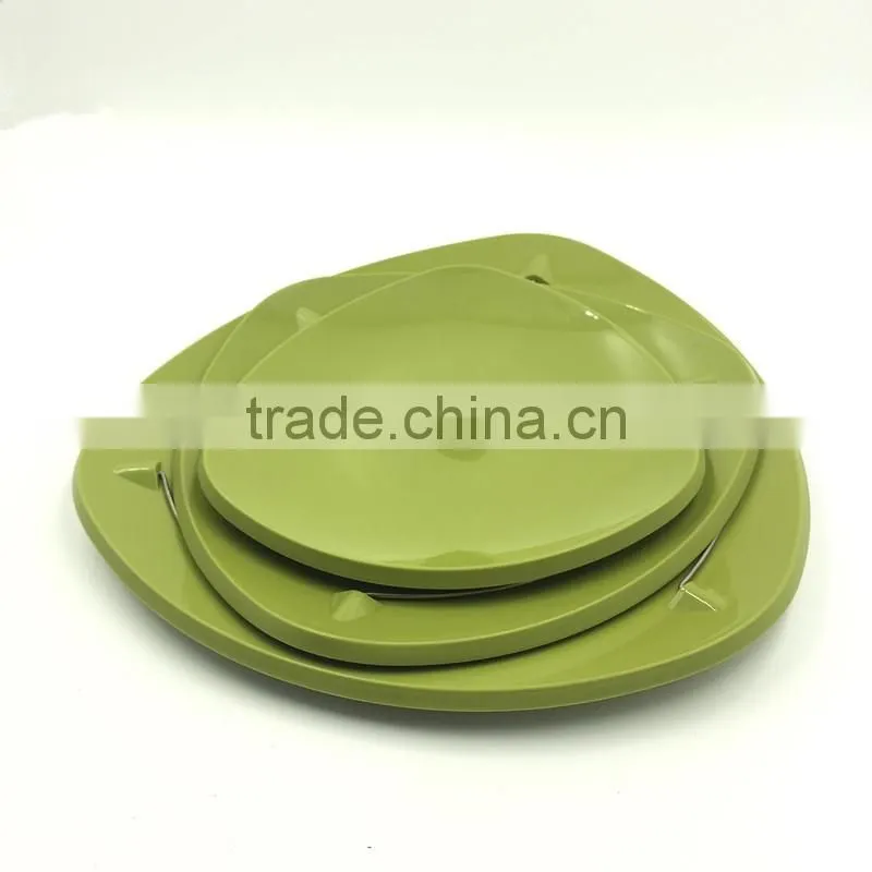 Plastic 3 Tier Fruit Tray, Sushi Divider Plate With Stealth Magnet Parts Fold