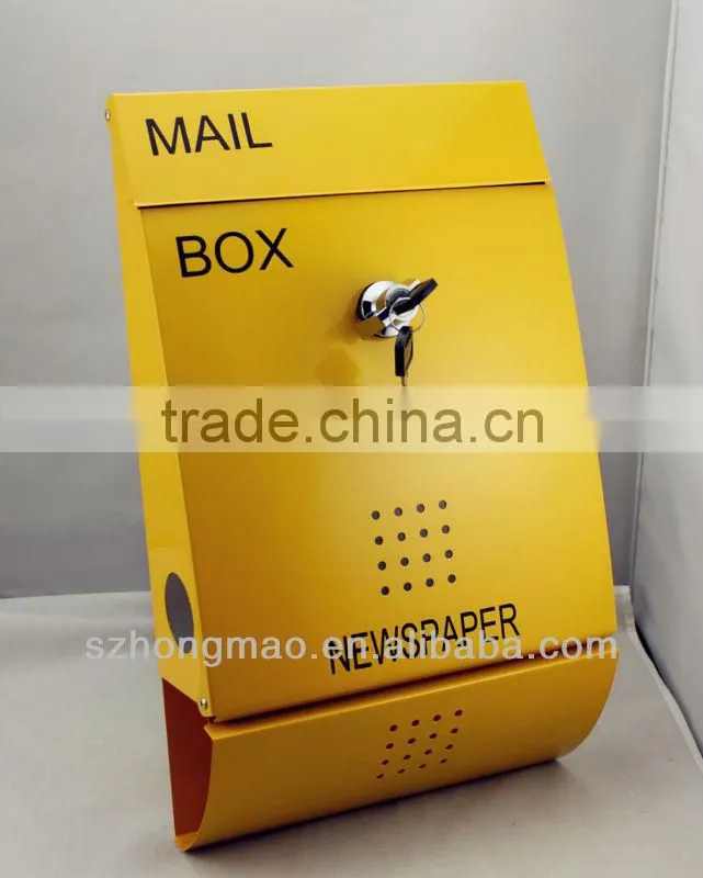 Budget Post box Galvanized steel weather proof mail boxes HPB016 GS