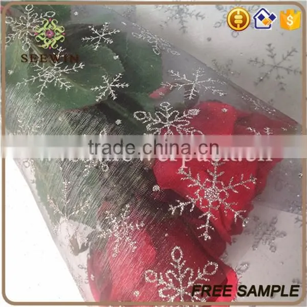customized glittering nylon organza rolls